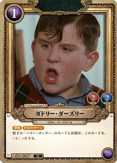 ダドリー・ダーズリー（B01 01-067 N / ブースターパック ハリー・ポッターと賢者の石 Part.1）