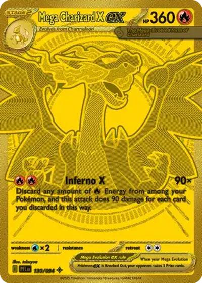 Mega Charizard X ex（PFL 130/094 Mega Hyper Rare / Phantasmal Flames / Mega）