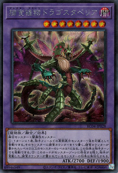 捕食植物ドラゴスタペリア（RC04-JP RC04-JP028 シークレット / RARITY COLLECTION – QUARTER CENTURY EDITION – / 第11期）